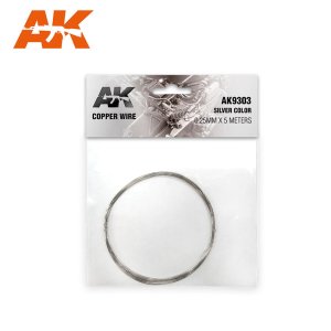 AK INTERACTIVE 9303 - Drut miedziany 0.25mm x 5m srebrny