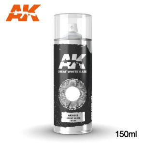 AK INTERACTIVE 1019 - Farba Great White Base Spray 150ml