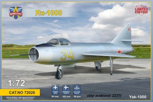Przejdź do produktu MODELSVIT 72026 - 1:72 Yakovlev Yak-1000