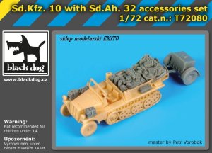 BLACK DOG T72080 - 1:72 Sd.Kfz.10 with Sd.Ah.32 accessories set