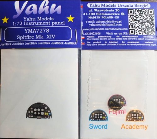 Przejdź do produktu YAHU YMA7278 - 1:72 Spitfire Mk.XIV tablica przyrządów