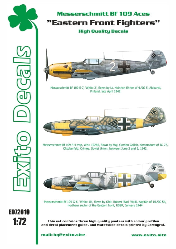 Przejdź do produktu EXITO DECALS ED72010 - 1:72 Eastern Front Fighters
