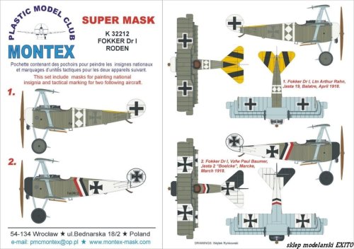 Przejdź do produktu MONTEX K32212 - 1:32 Fokker Dr.I