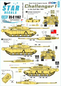 STAR DECALS 35-C1162 - Challenger I. RSDG - Royal Scots Dragoon Guards in the Gulf War 1991.