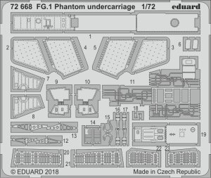 Eduard 72668 - 1:72 FG.1 Phantom undercarriage