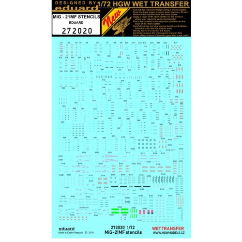 Przejdź do produktu HGW 272020 - 1:72 MiG-21MF - Stencils
