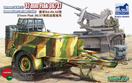 Przejdź do produktu BRONCO CB 35079 - 1:35 Sd.Ah.52 37mm Flak Ammunition trailer