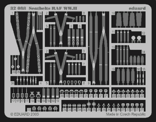 Przejdź do produktu EDUARD 32088 - 1:32 Seatbelts RAF WWII
