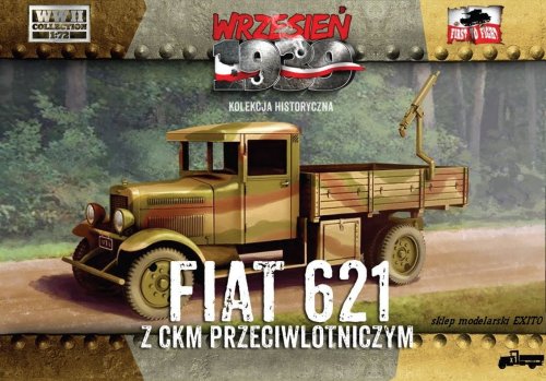 Przejdź do produktu FIRST TO FIGHT 017 -  Wrzesień 1939 - 1:72 Polski Fiat 621 z ckm przeciwlotniczym - Gazetka w zestawie z modelem
