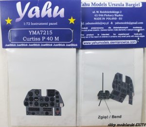 YAHU YMA7215 - 1:72 Curtiss P-40 M tablica przyrządów
