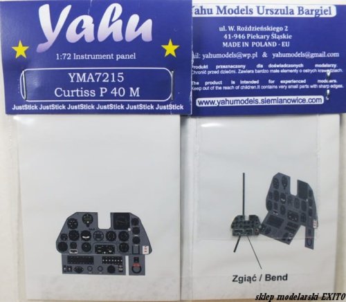 Przejdź do produktu YAHU YMA7215 - 1:72 Curtiss P-40 M tablica przyrządów