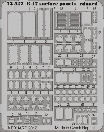 Przejdź do produktu EDUARD 72537 - 1:72 B-17 surface panels S.A.
