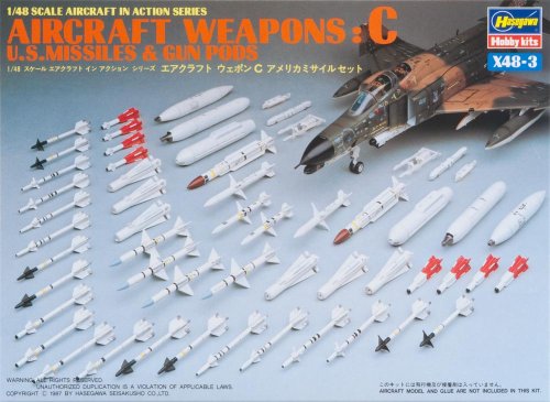 Przejdź do produktu HASEGAWA X4803 - 1:48 U.S.Aircraft Weapons C - Missiles & Gun Pods