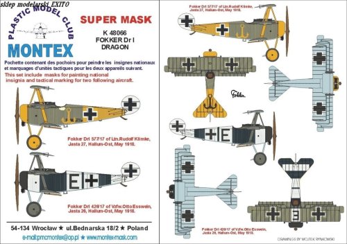 Przejdź do produktu MONTEX K48066 - 1:48 Fokker Dr.I
