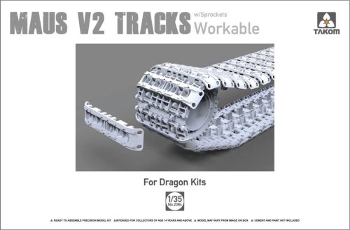 Przejdź do produktu TAKOM 2094 - 1:35 Maus V2 Tracks with sprockets