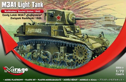 Przejdź do produktu MIRAGE 726074 - 1:72 Czołg lekki M3A1 Kujbyszew ZSRR 1942