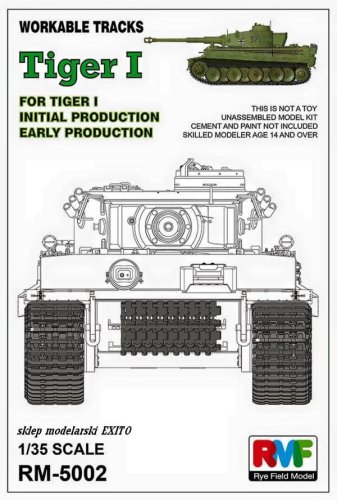 Przejdź do produktu RYE FIELD MODEL 5002 - 1:35 Tiger I early production workable tracks