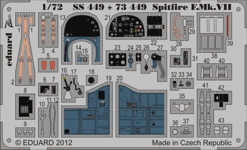 Przejdź do produktu EDUARD SS449 - 1:72 Spitfire F.Mk.VII