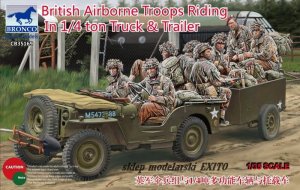 BRONCO CB 35169 - 1:35 British Airborne Troops Riding in 1/4 ton Truck and Trailer