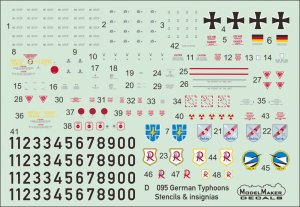 MODELMAKER D48095 - 1:48 German Typhoons Stencils & insignias