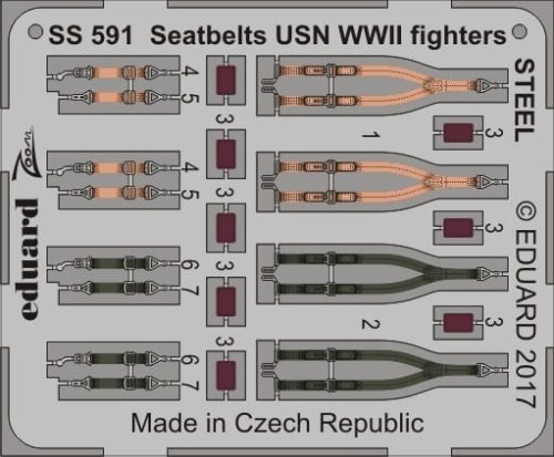 Przejdź do produktu EDUARD SS591 - 1:72 Seatbelts USN WWII fighters - Steel