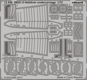 EDUARD 72656 - 1:72 SB2C-5 Helldiver undercarriage