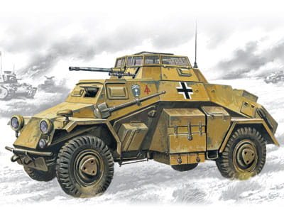 Przejdź do produktu ICM 72411 - 1:72 Sd.Kfz.222 German Light Armoured Vehicle