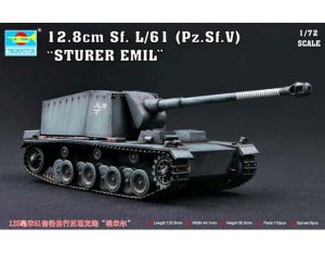 TRUMPETER 07210 - 1:72 12.8cm Sf. L/61 (Pz.Sf.V) Sturer Emil