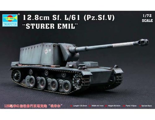 Przejdź do produktu TRUMPETER 07210 - 1:72 12.8cm Sf. L/61 (Pz.Sf.V) Sturer Emil