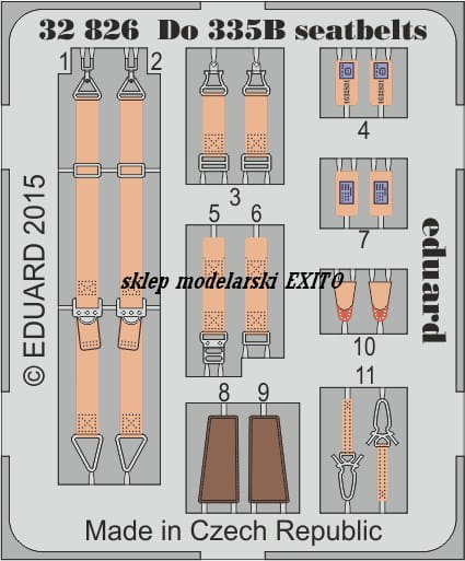 Przejdź do produktu EDUARD 32826 - 1:32 Do 335B seatbelts