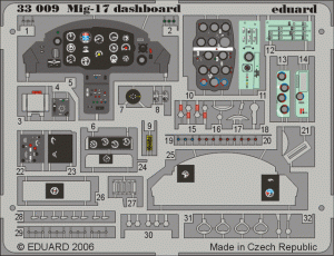 EDUARD 33009 - 1:32 MiG-17 dashboard