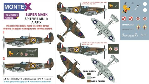 Przejdź do produktu MONTEX K24068 - 1:24 Spitfire Mk. II b