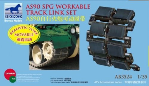 Przejdź do produktu BRONCO AB 3524 - 1:35 AS90 SPG Workable Track Link Set