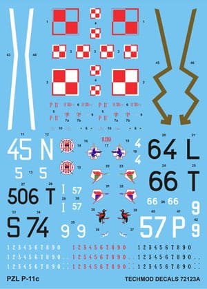 Przejdź do produktu TECHMOD 72123 - 1:72 PZL P.11c
