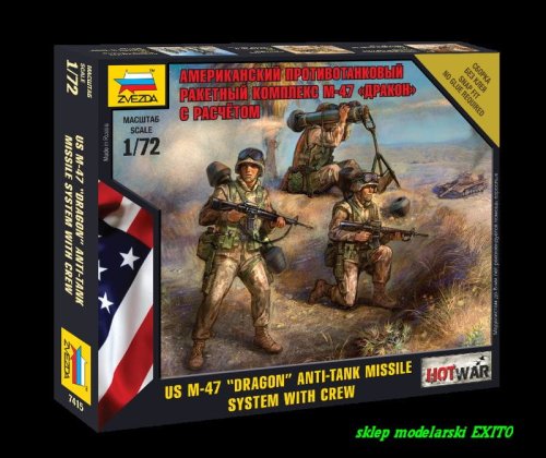 Przejdź do produktu ZVEZDA 7415 - 1:72 US M-47 Dragon AT Missile System with Crew
