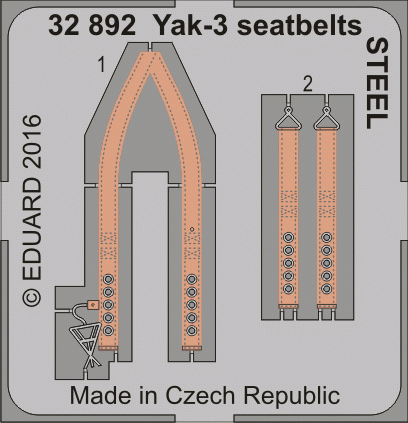 Przejdź do produktu EDUARD 32892 - 1:32 Yak-3 seatbelts - Steel