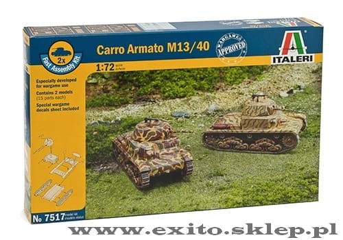 Przejdź do produktu ITALERI 7517 - 1:72 Carro Armato M13/40