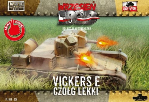 Przejdź do produktu FIRST TO FIGHT 028 -  Wrzesień 1939 - 1:72 Czołg lekki Vickers E - Gazetka w zestawie z modelem
