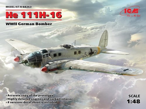 Przejdź do produktu ICM 48263 - 1:48 Heinkel He 111H-16 WWII German Bomber