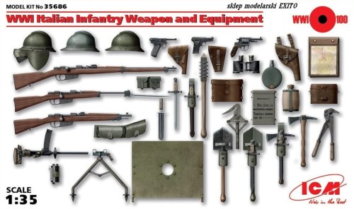 Przejdź do produktu ICM 35686 - 1:35 WWI Italian Infantry Weapon and Equipment