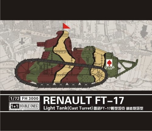 Przejdź do produktu FLYHAWK 3000 - 1:72 Renault FT-17 Light Tank (Cast turret) 1+1