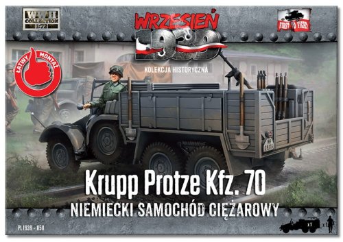 Przejdź do produktu FIRST TO FIGHT 058 -  Wrzesień 1939 - 1:72 Krupp Protze Kfz.70 - Gazetka w zestawie z modelem