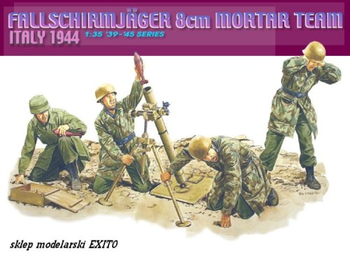Przejdź do produktu DRAGON 6215 - 1:35 Fallschirmjager 8 cm Mortar Team - Italy 1944