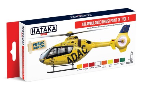 Przejdź do produktu HATAKA AS76 - Zestaw farb Air Ambulance HEMS vol. 1