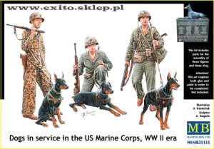 MASTER BOX 35155 - 1:35 Dogs in service in US Marine Corps WW II era