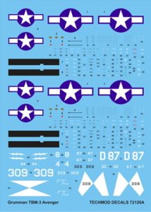 TECHMOD 72126 - 1:72 Grumman TBM-3 Avenger