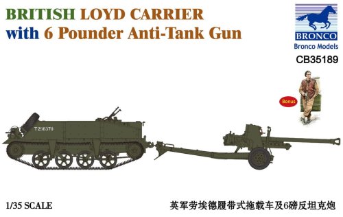 Przejdź do produktu BRONCO CB 35189 - 1:35 British Loyd Carrier with 6 Pounder Anti-Tank Gun