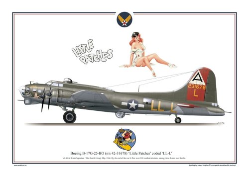 Przejdź do produktu Exito 007 - Plakat B-17 G Flying Fortress - Little Patches