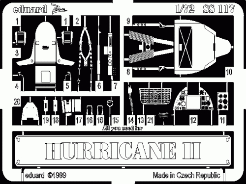Przejdź do produktu EDUARD SS117 - 1:72 Hurricane Mk.II