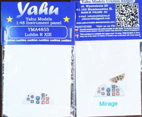 Przejdź do produktu YAHU YMA4855 - 1:48 Lublin R XIII tablica przyrządów